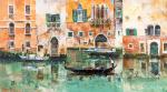Cityscape Art - Venetian Canal by