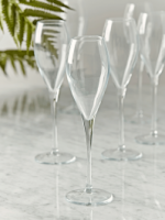 NEW Six Teardrop Champagne Flutes - Only