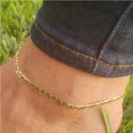 14K White or Yellow Gold-Plated Anklet