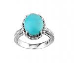 Turquoise Ring in Sterling Silver - Was