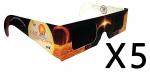 Solar Eclipse Sunglasses Pack of 5 for