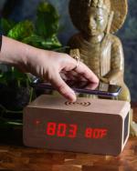 15% Discount On Wooden Alarm Clock with