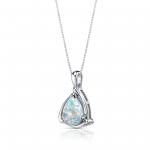 OPAL PENDANT NECKLACE IN STERLING SILVER
