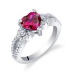 Heart Shaped Ruby Soulmate Ring in