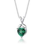 15% Off Heart Shaped Emerald Pendant