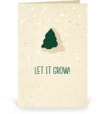 Weihnachtskarte Let it grow